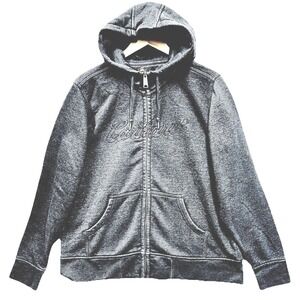 Carhartt Boys XL 16-18 Gray Full Zip Script Logo Fleece Hoodie Sweatshirt 102340